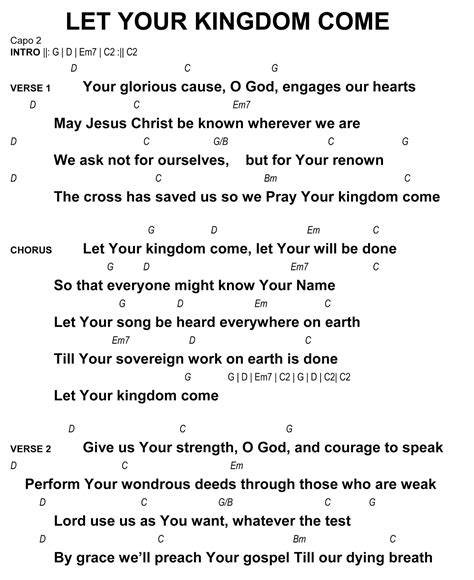 let your kingdom come lyrics